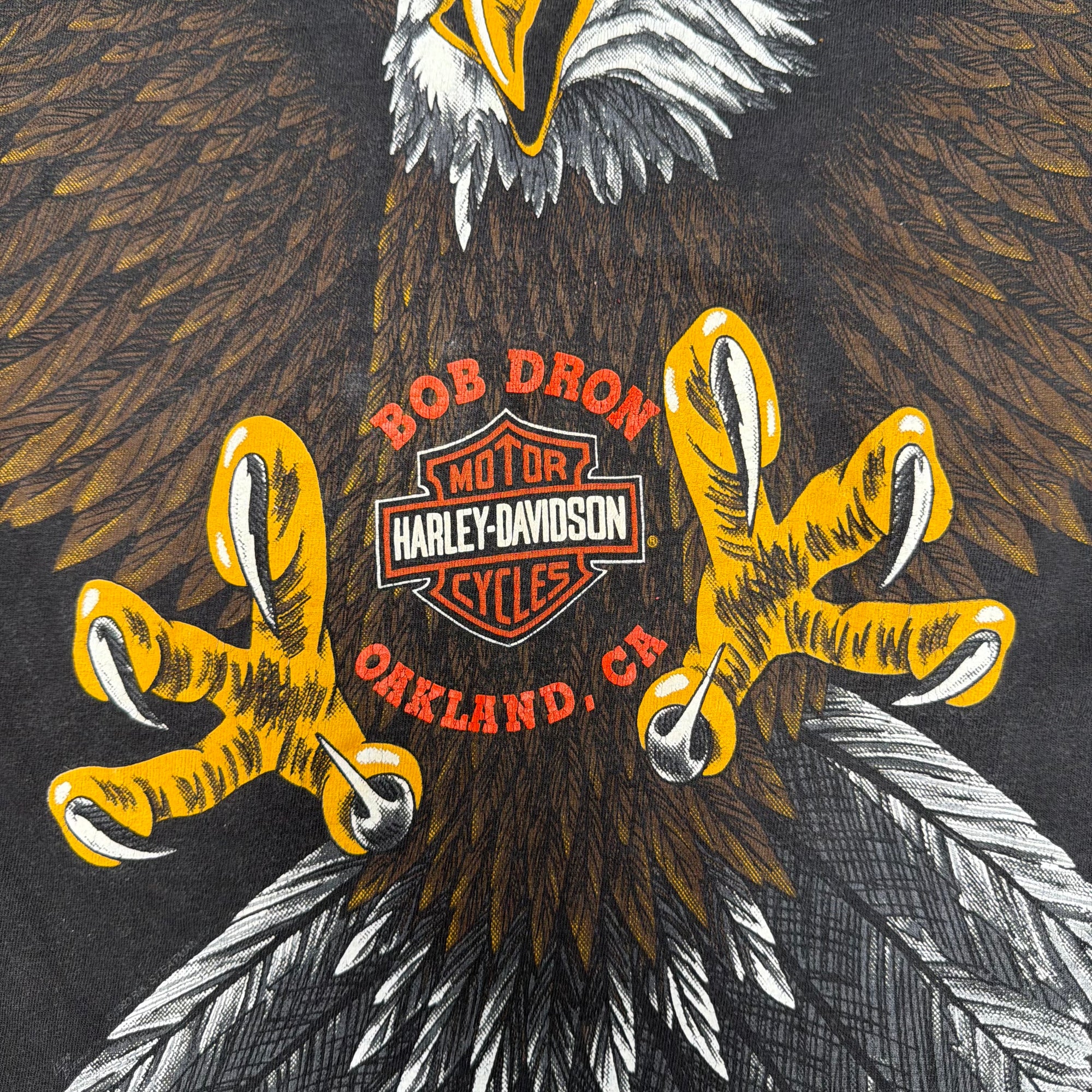 Vintage 1990s Harley Davidson Eagle T-Shirt | Bob Dron Oakland Dealer Tee