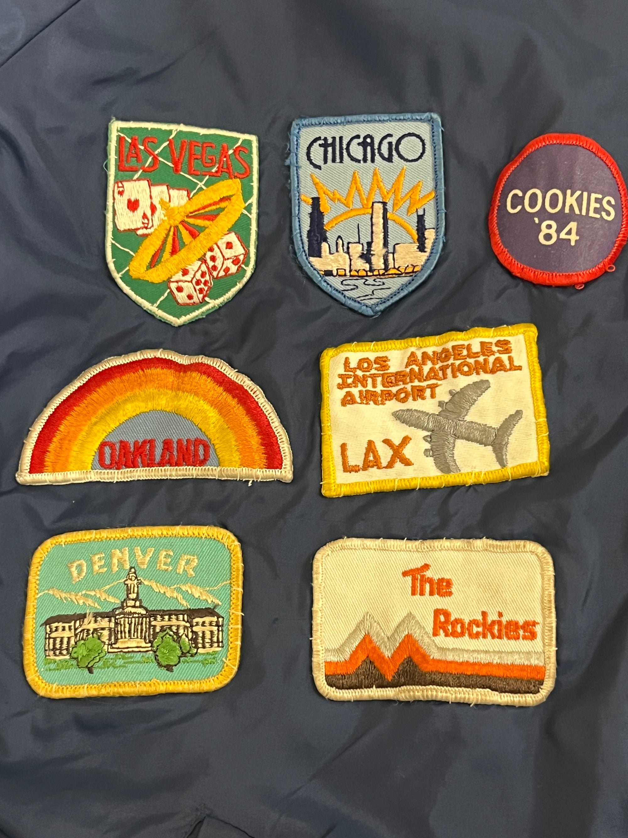 Vintage 1970’s Travel Patched Nylon Jacket