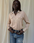 Vintage 1950’s Gabardine Western Shirt | Rayon Work Shirt