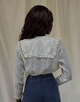 Vintage 1900s Edwardian Pleated Top | Antique Blouse Romantic Cottagecore