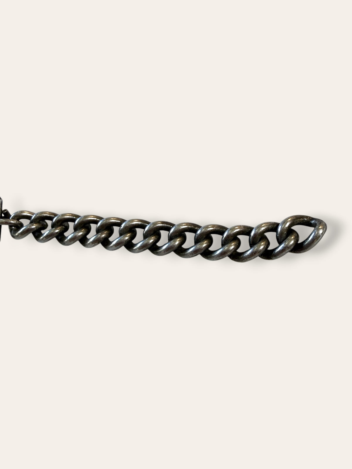 Vintage Sterling Silver WWII Identification Bracelet | Chunky Curb Link | 7” Chain Stamped
