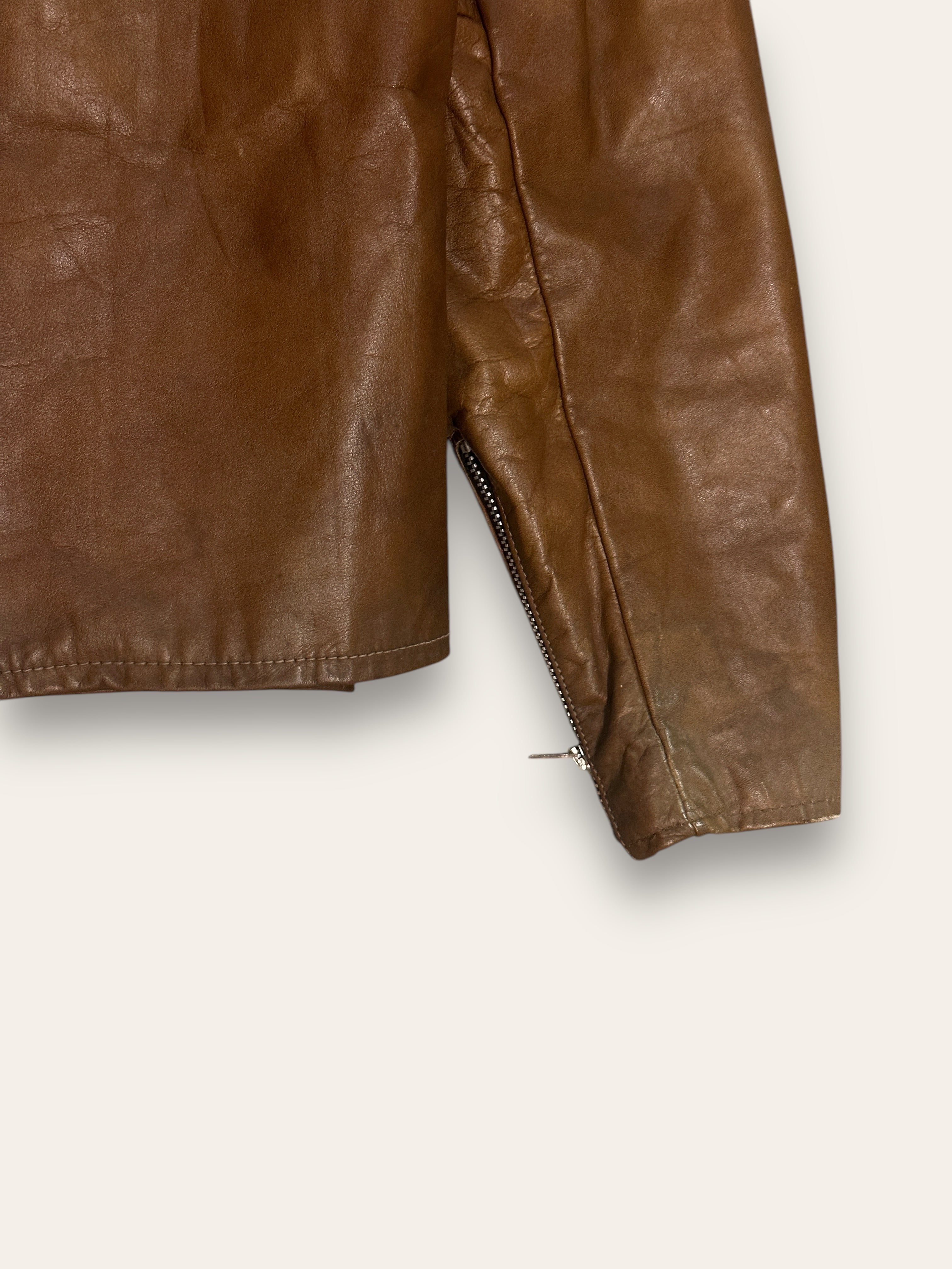 Vintage 1970's Harley Davidson AMF Leather Cafe Racer Jacket