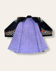 Vintage 1920’s Chinese Silk Jacket | Antique Hand Embroidery Crane Floral Motif Silk
