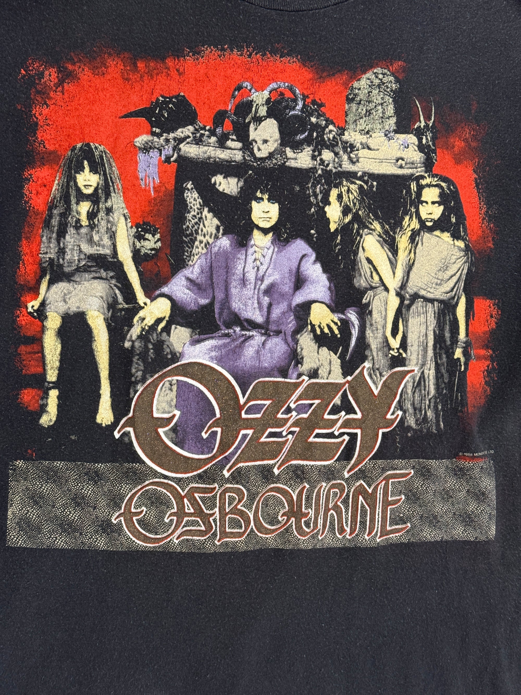 Vintage 1980s Ozzy Osbourne No Rest For The Wicked Tour T-Shirt |  1988-89 Ozzy Concert Tee