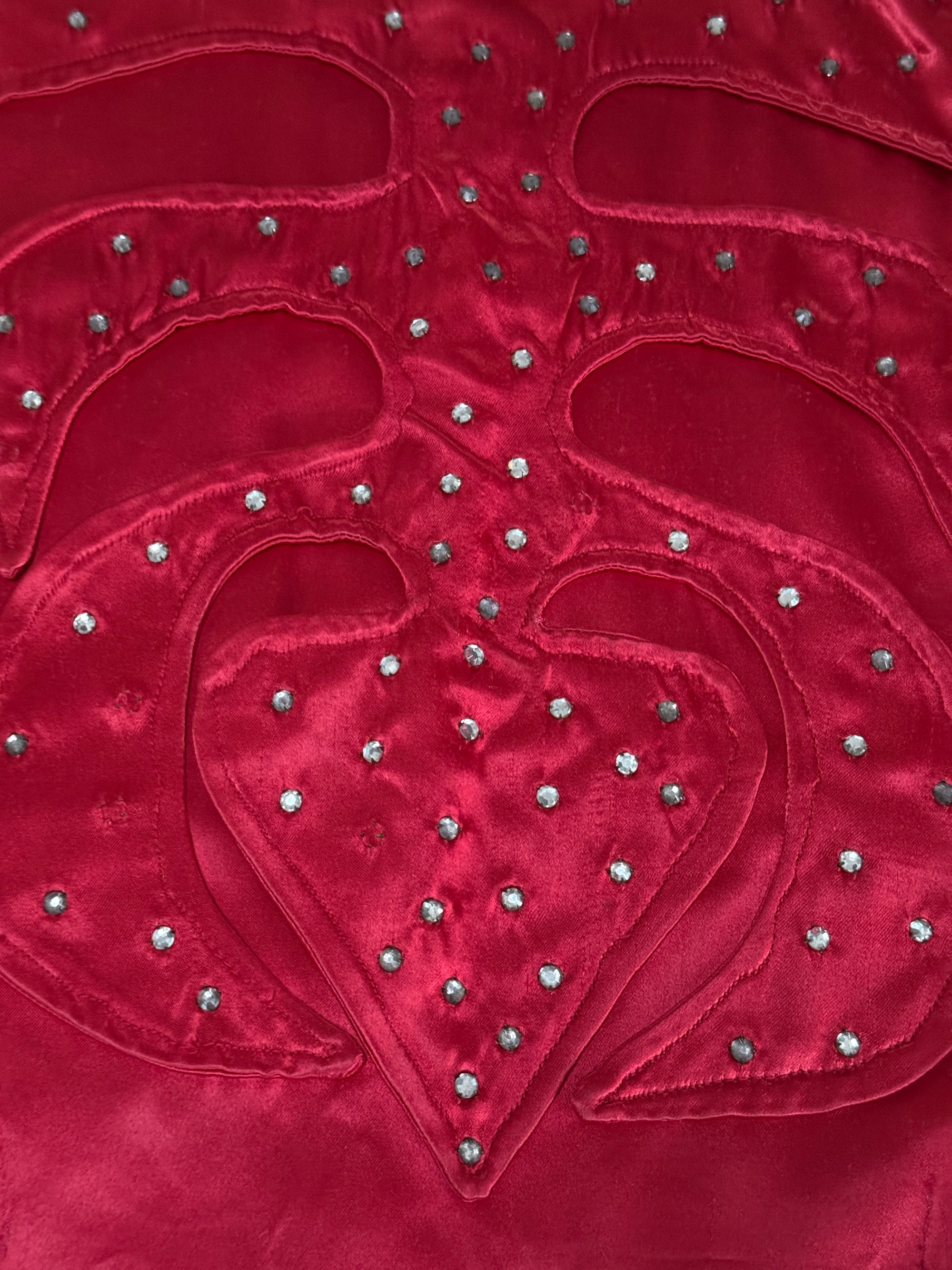 Vintage 1950’s Rhinestone Studded Satin Rodeo Western Shirt