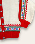 Vintage 1950’s Norway Fair Isle Wool Cardigan Sweater