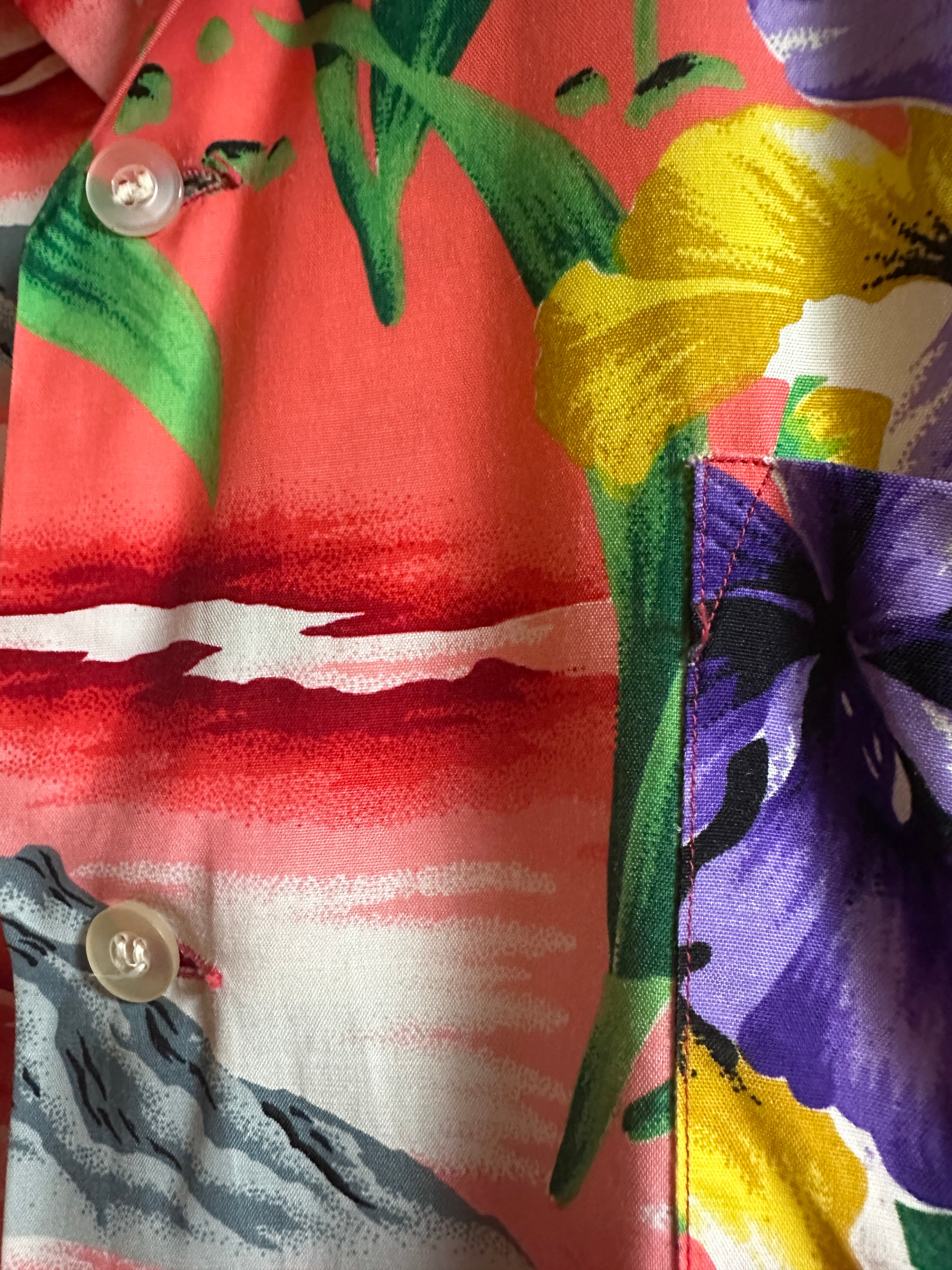 Vintage 1950's Penney's Made In Japan Rayon Hawaiian Shirt