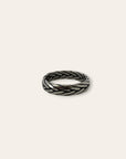 Sculptural Woven Sterling Silver Ring | Oxidized Braid Size 10