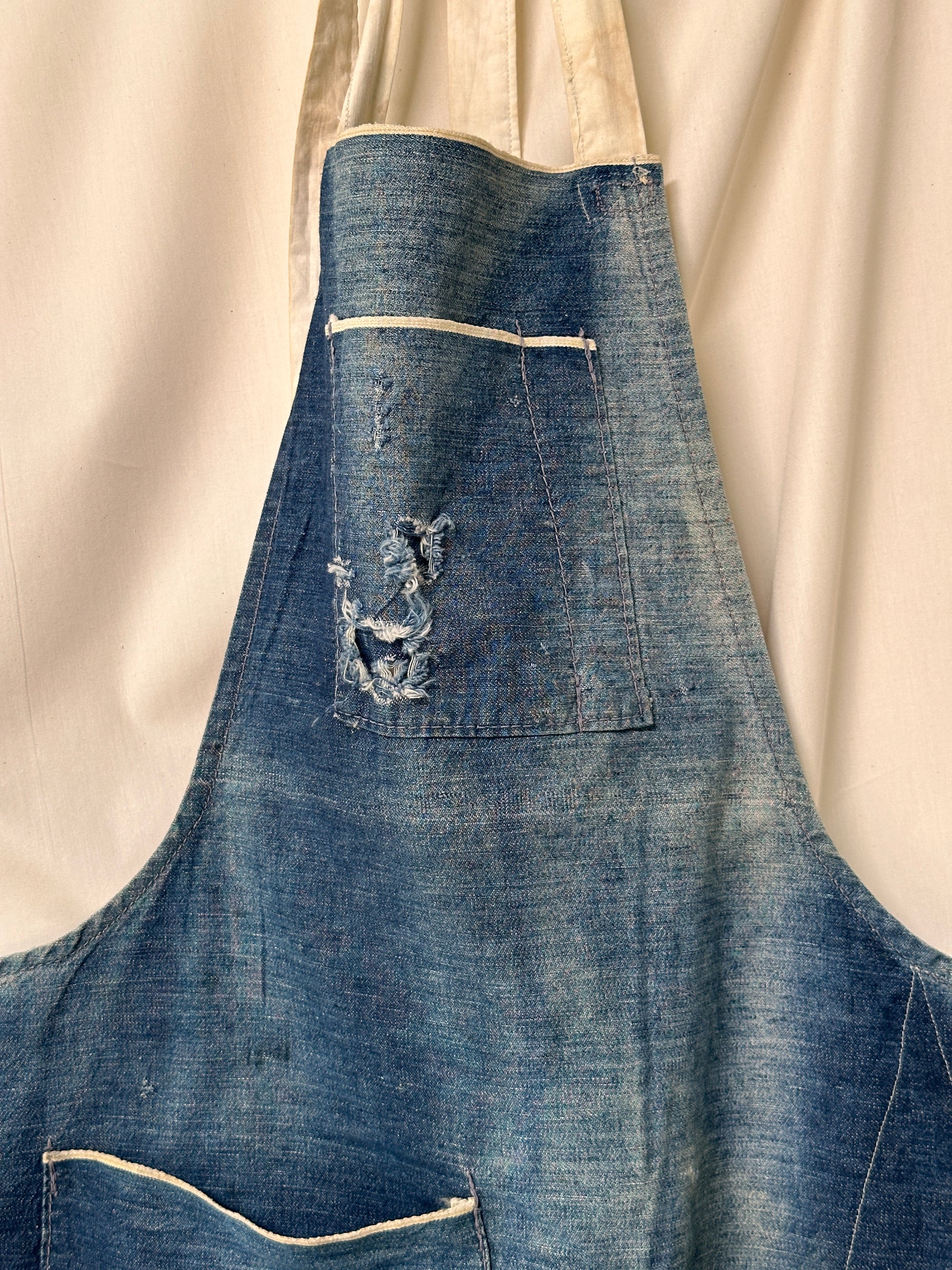 Vintage 1940’s Indigo Denim Work Apron