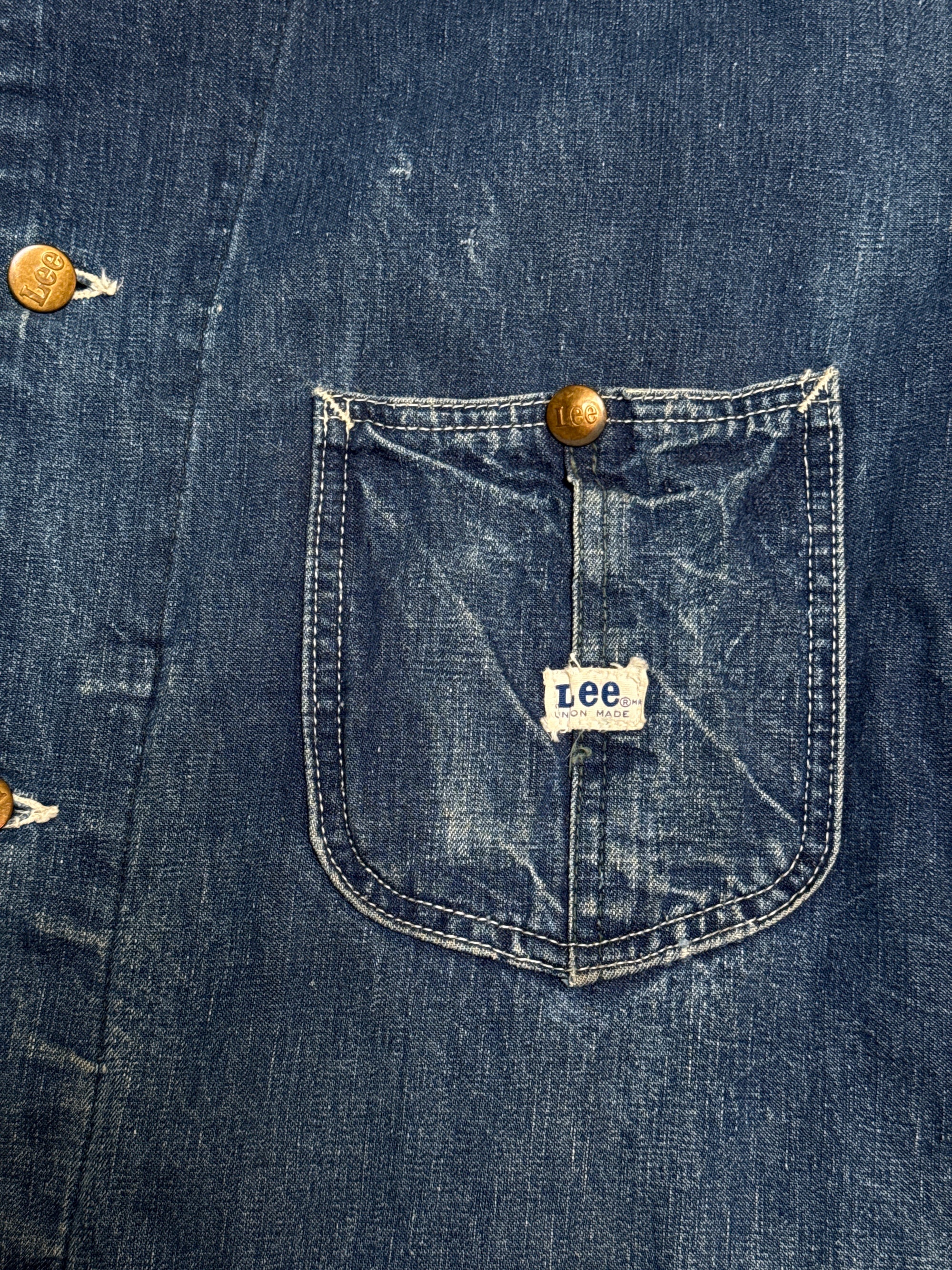Vintage 1950’s LEE 91-J Denim Chore Jacket Size 44L