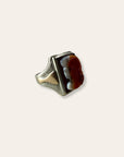 Vintage 1940’s Roman Soldier Cameo 10k Two Tone Gold Ring Size 7.75