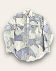 Vintage 1970’s All Over Denim Patchwork Print Shirt