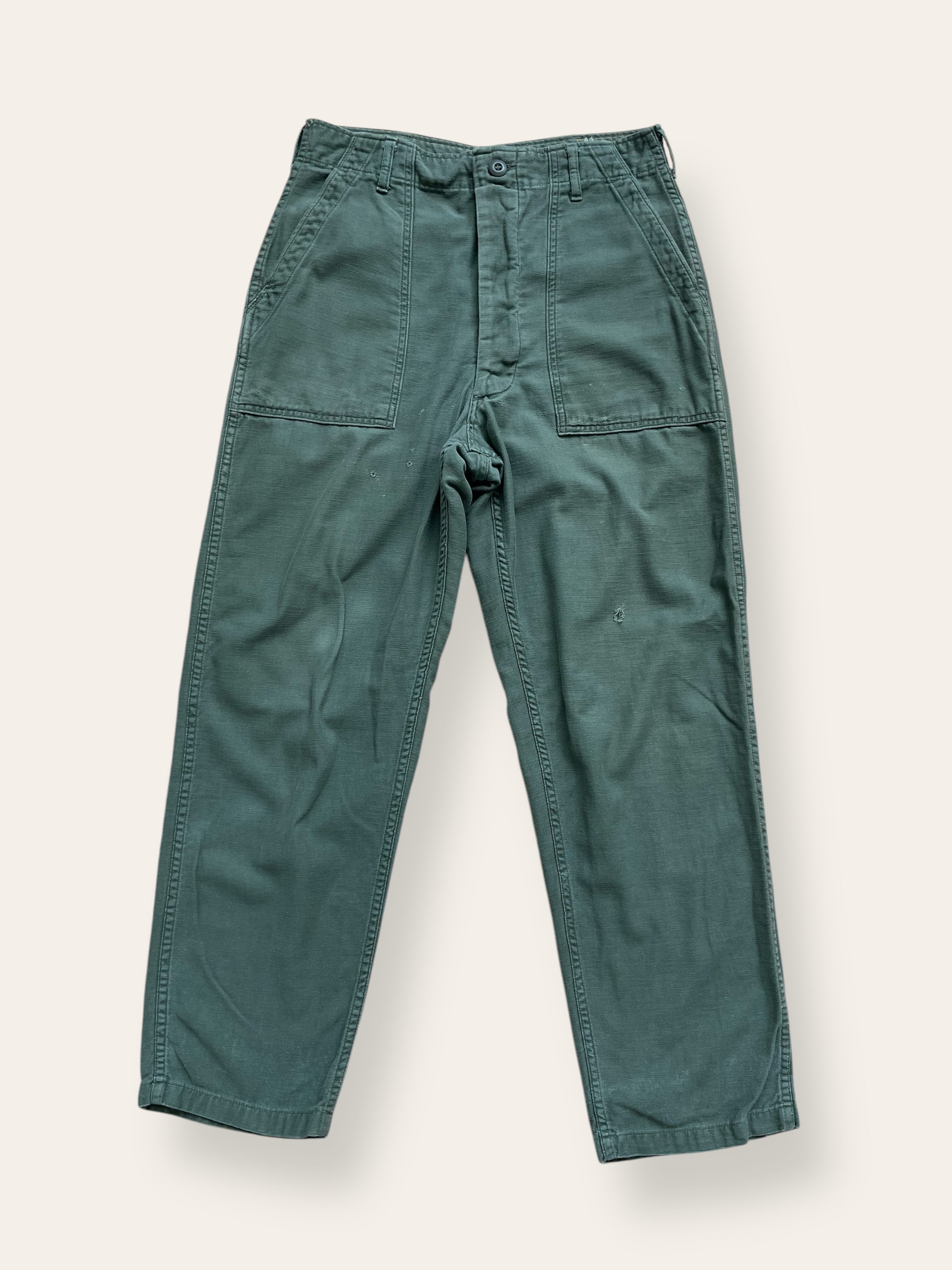 Vintage 1970’s US Army Issue Sateen OG-107 Baker Pants W:32
