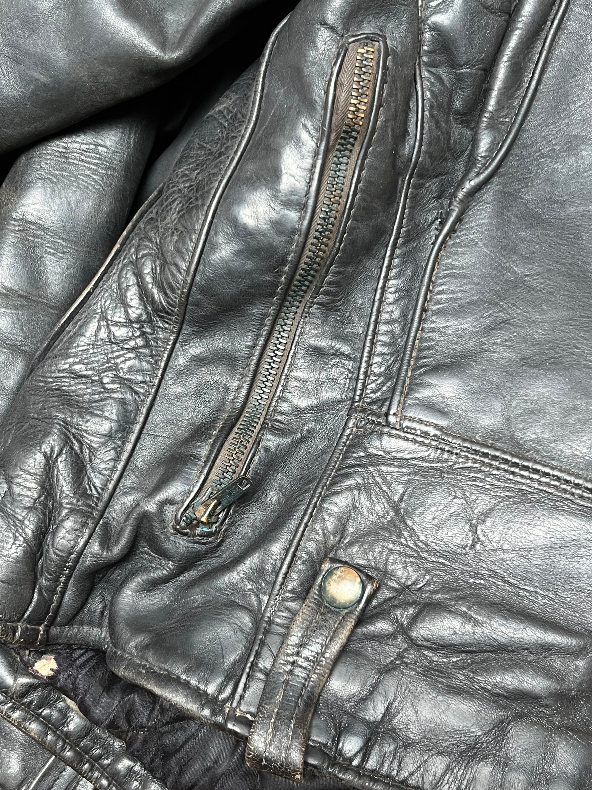 Vintage 1950s Buco J-24 “D Pocket” Horsehide Leather Biker Jacket