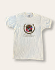 Vintage 1980s Cadillac Wreath Crest T-Shirt | Script Logo Tee