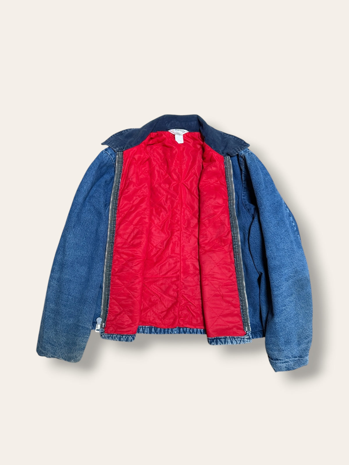 Vintage 1960s Key Imperial Denim Work Jacket | Belted Back Faded Denim
