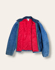 Vintage 1960s Key Imperial Denim Work Jacket | Belted Back Faded Denim