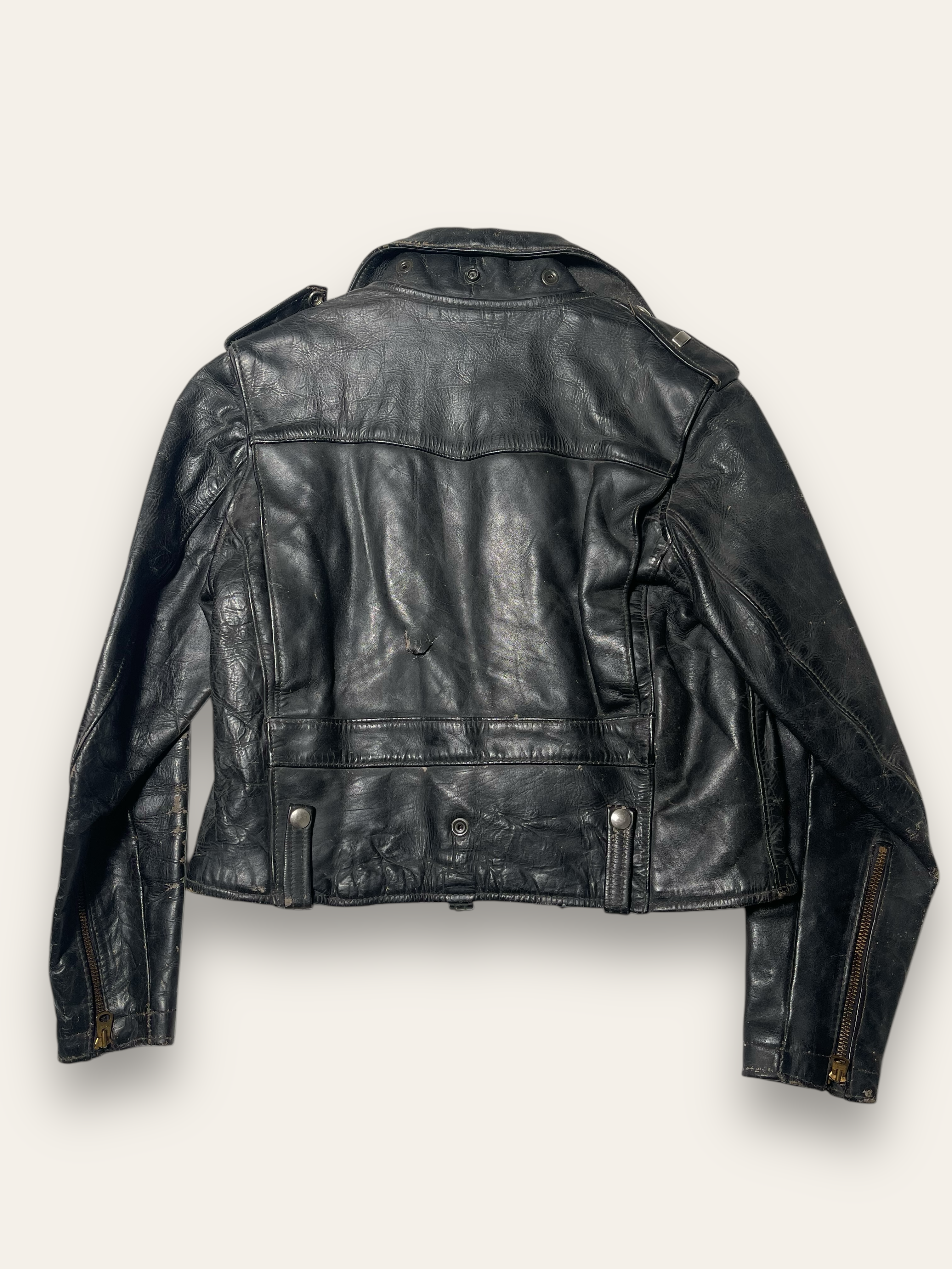 vintage 50's unknown leather vest サイズ44 vintage 50's unknown leather vest サイズ44