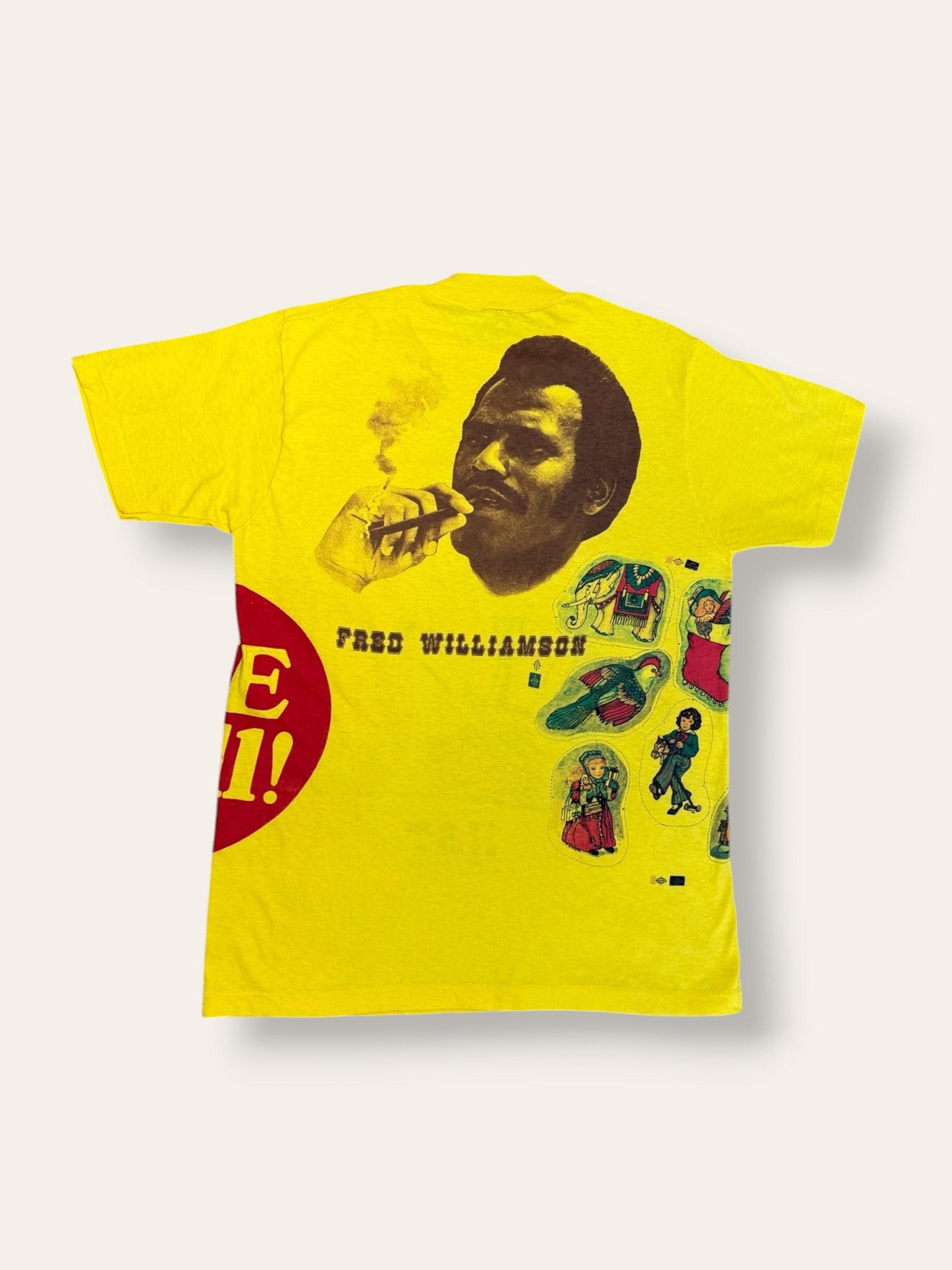 Vintage 1970s Kelley Mouse Studio Test Print T-Shirt | Car Racing | Fred Williamson Graphic | Rare 1970s Psychedelic Art T-Shirt