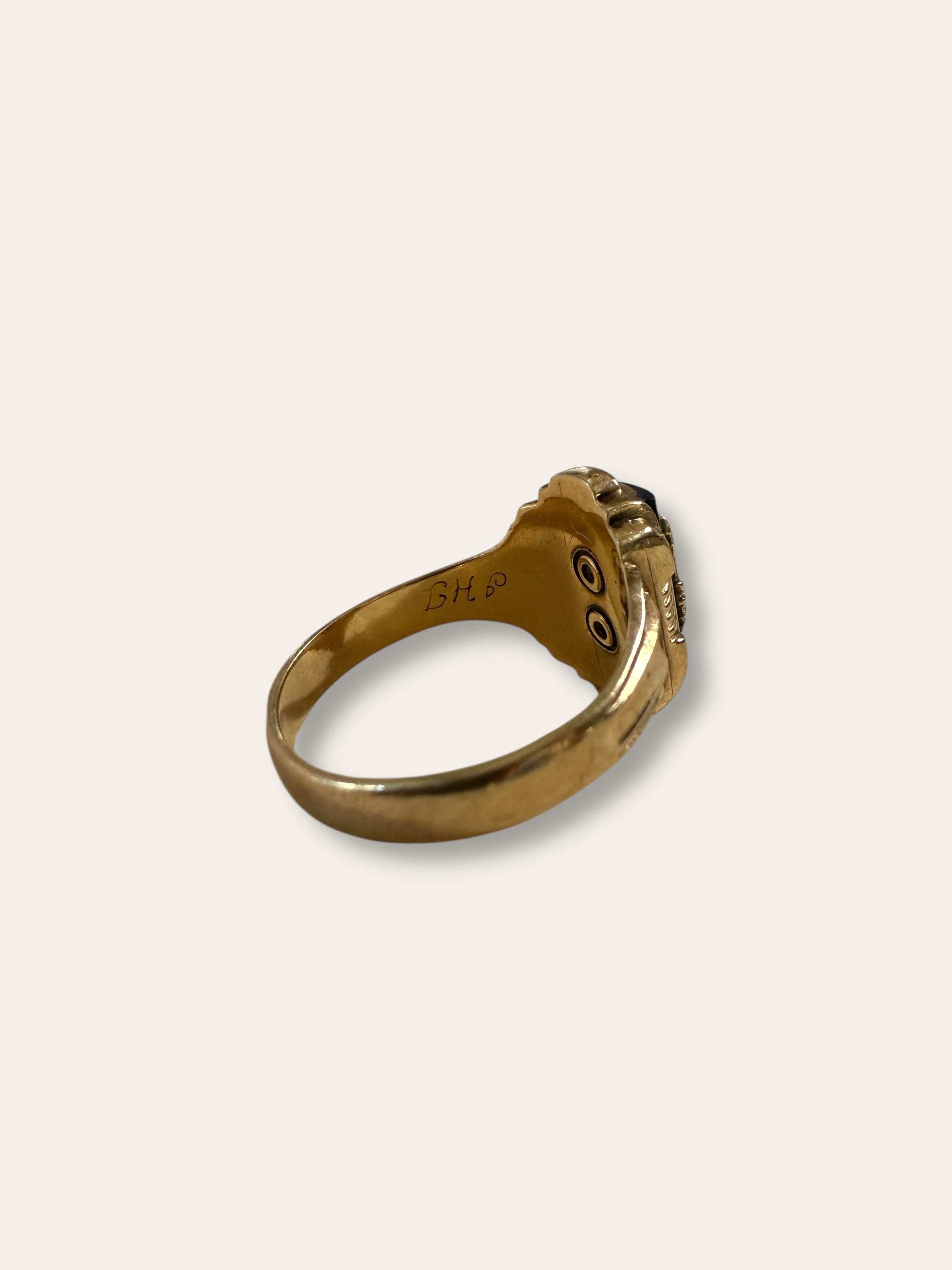 Vintage 1950 Josten 10k Gold Onyx Class Ring Size 6.5