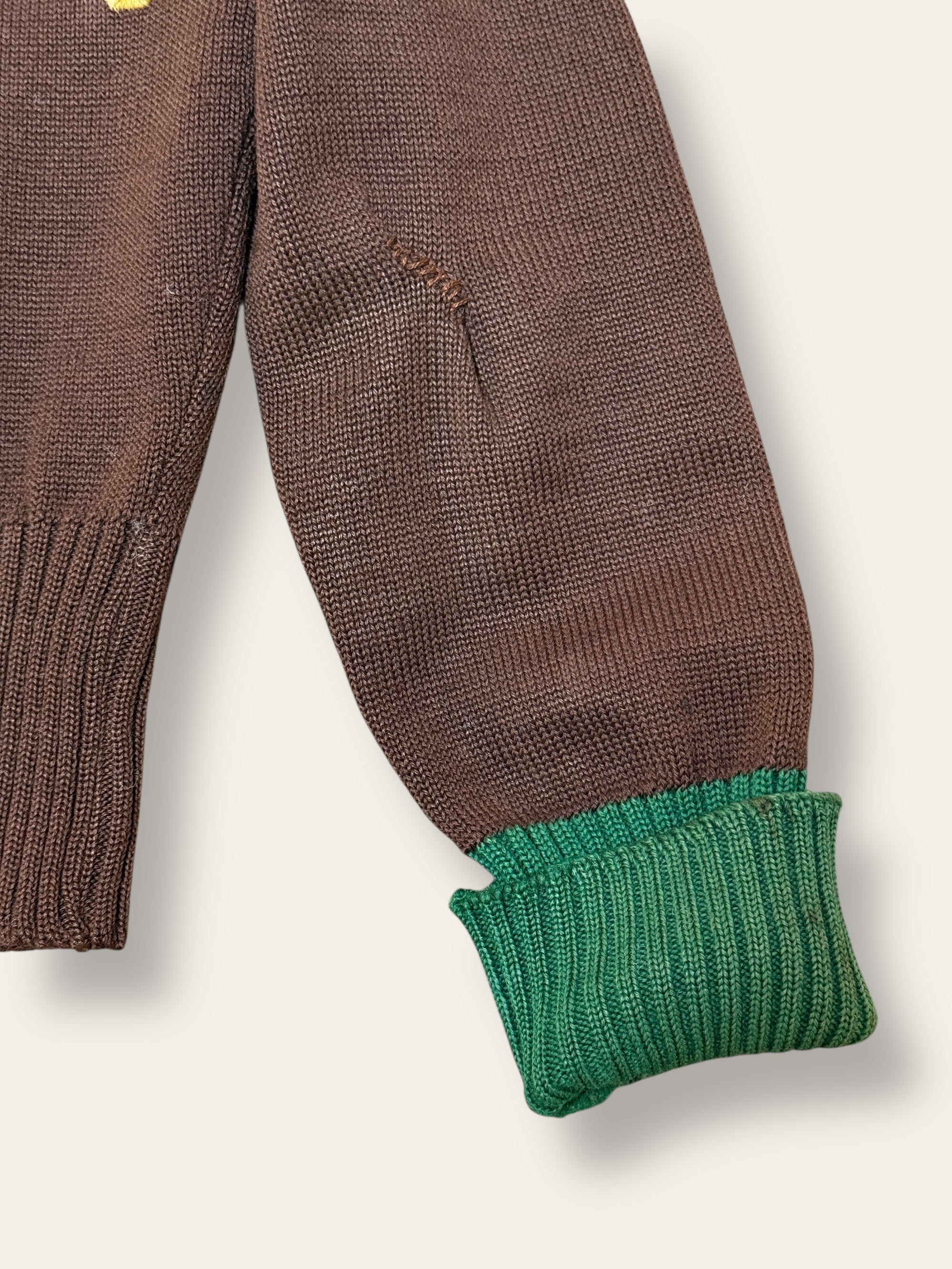 Vintage 1940’s Hilltoppers M.C. Wool Cardigan Sweater