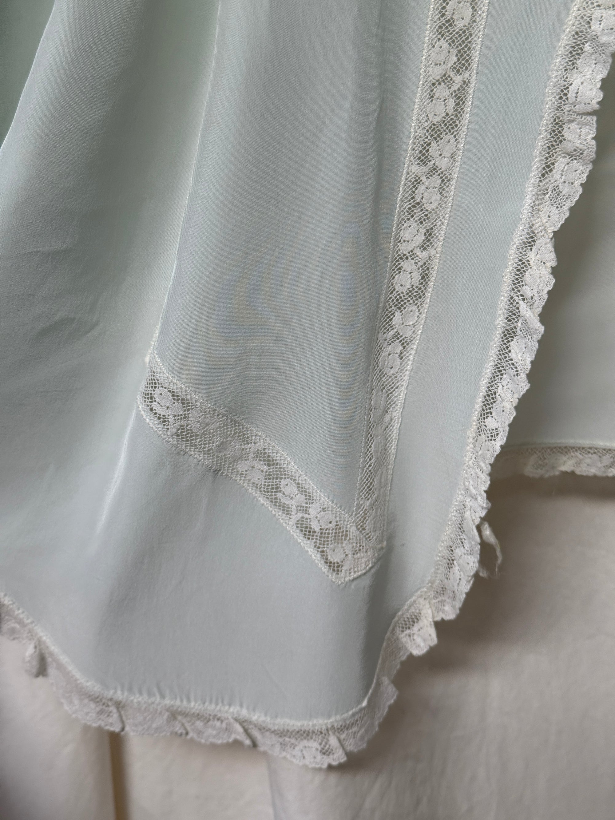 Vintage 1930s Silk-Rayon Butterfly Sleeve Bed Jacket | Silk Lingerie Layering Top