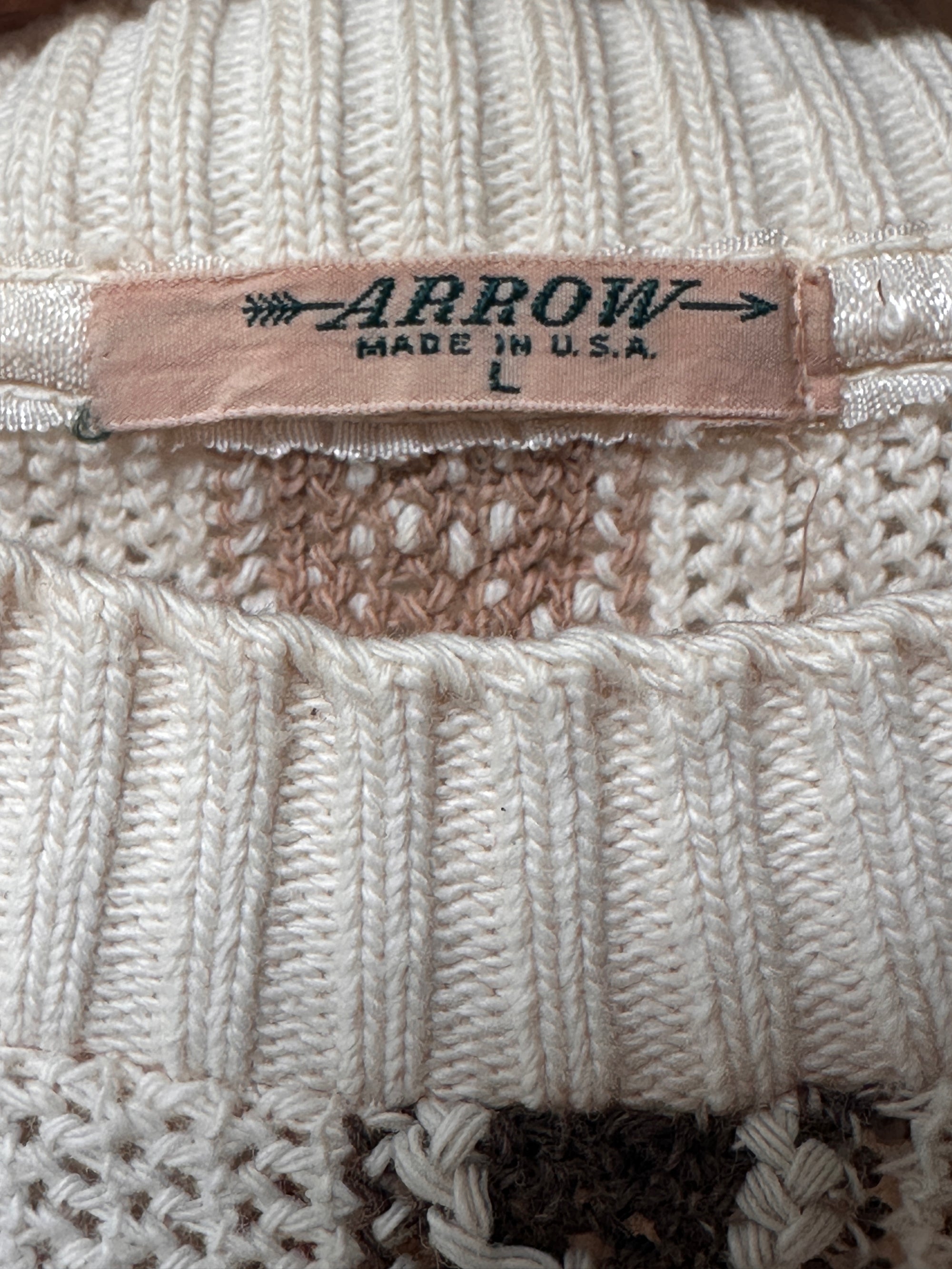 Vintage 1940’s Arrow Cotton Knit Sweater