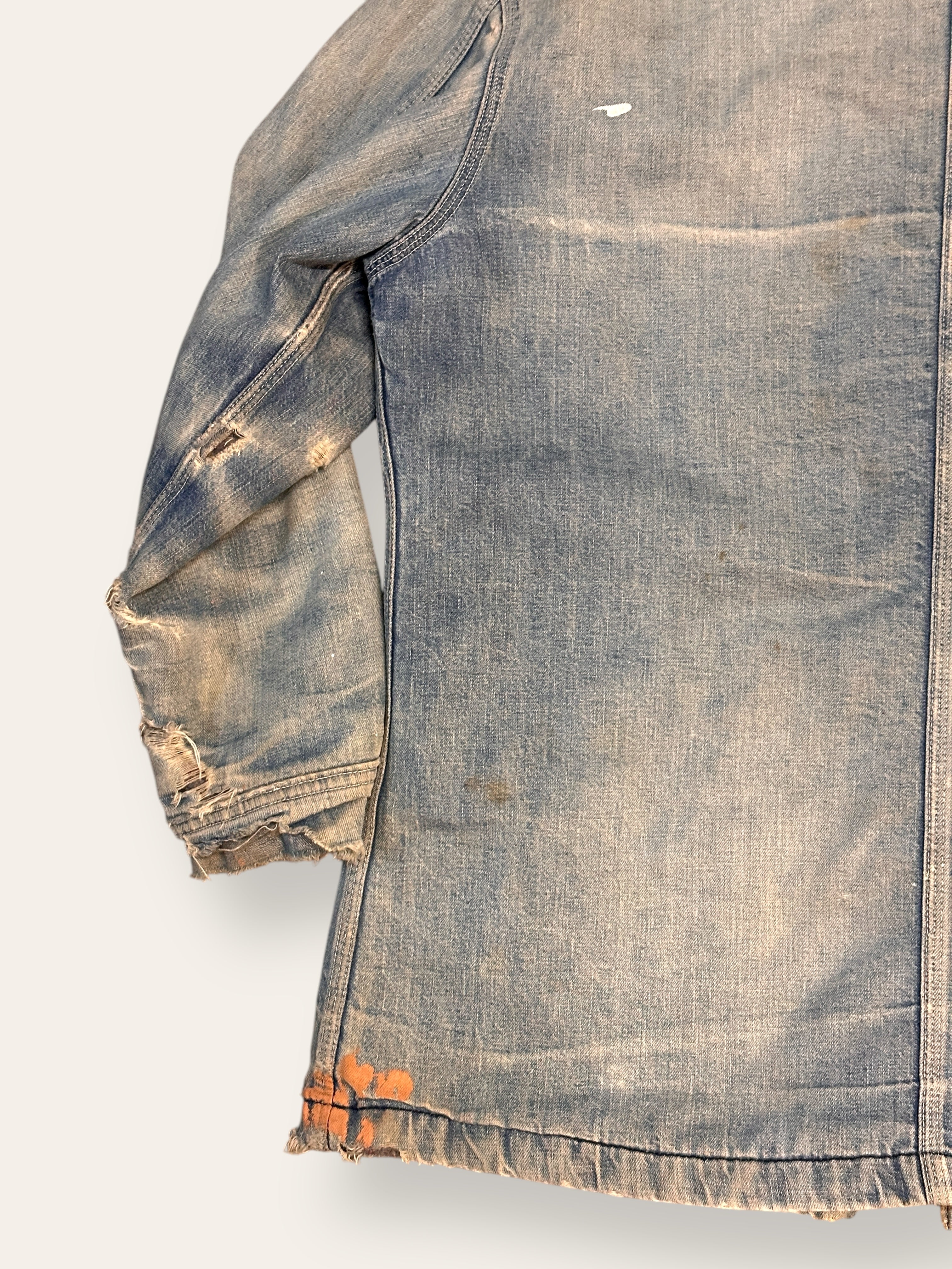 Vintage 1960's LEE Thrashed Denim Chore Jacket – Afterlife