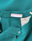 Vintage 1940's Gabardine Hollywood Western Skirt | Chain Stitch Embroidery, Rhinestones W:28