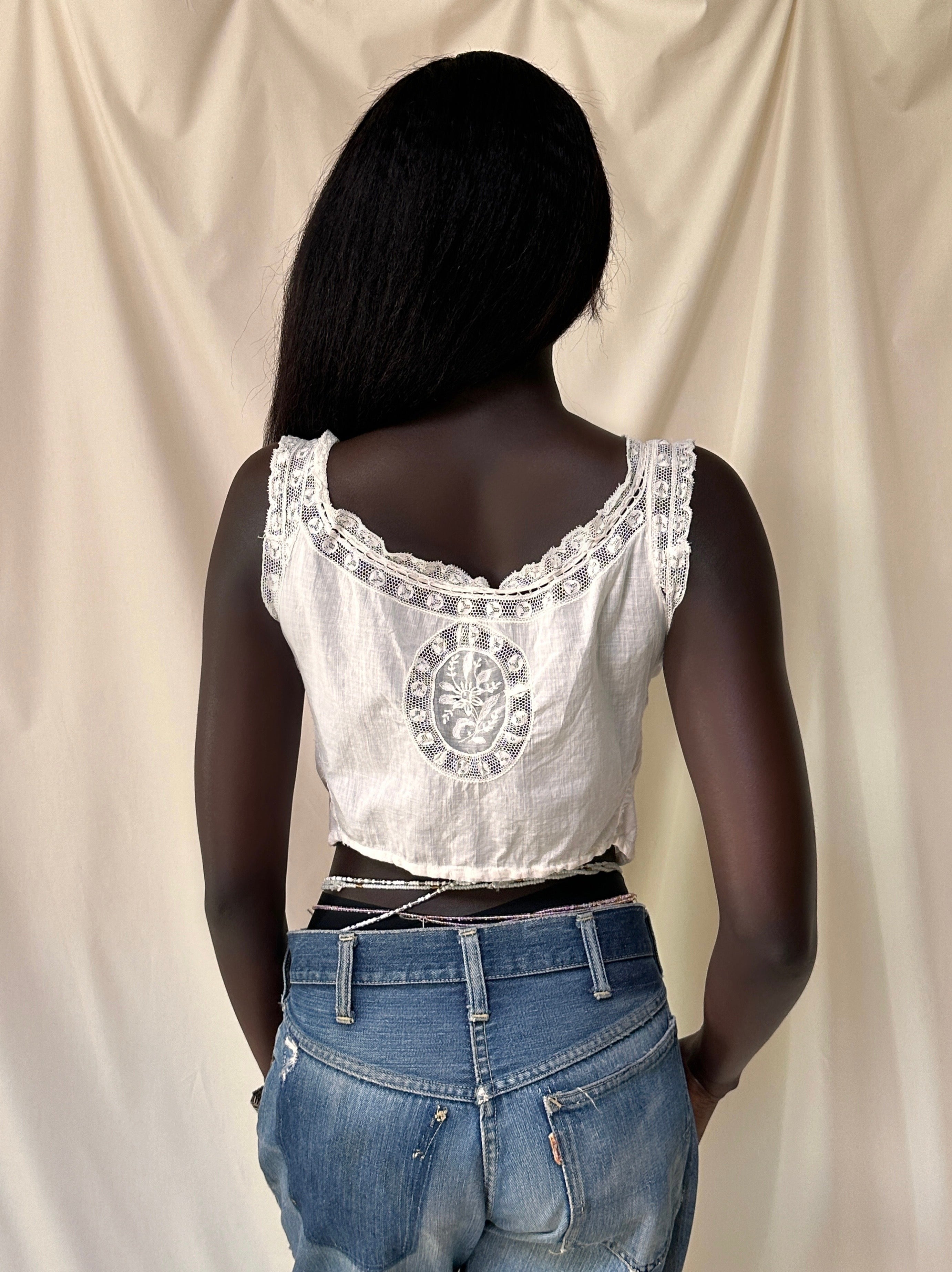 hooked vintage cotton lace camisole 【公式通販】