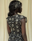 Vintage 1930’s Black & Creme Organza Eyelet Dress