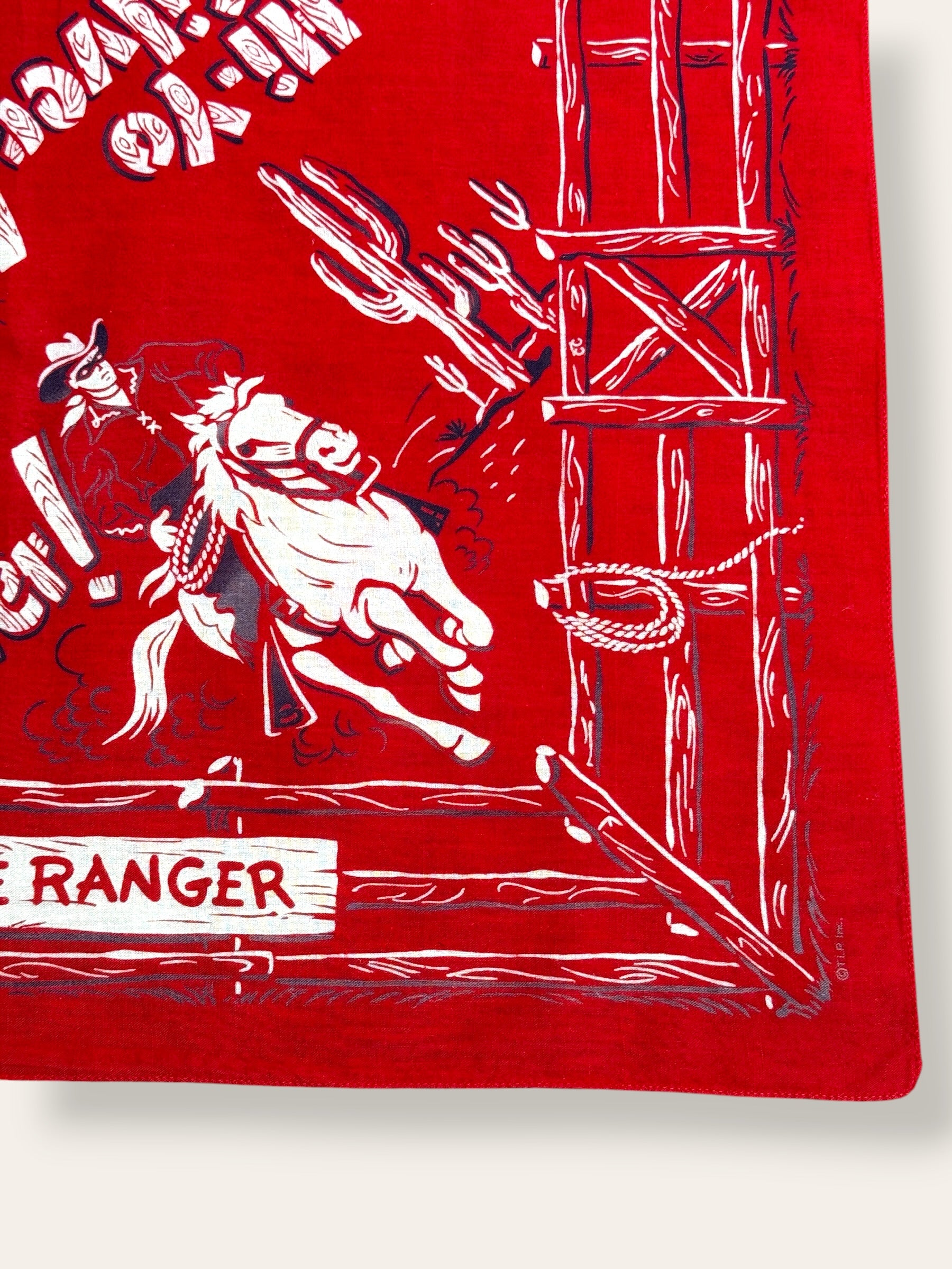 Vintage 1950s The Lone Ranger Bandana | Western Hi-Yo Silver Bandana
