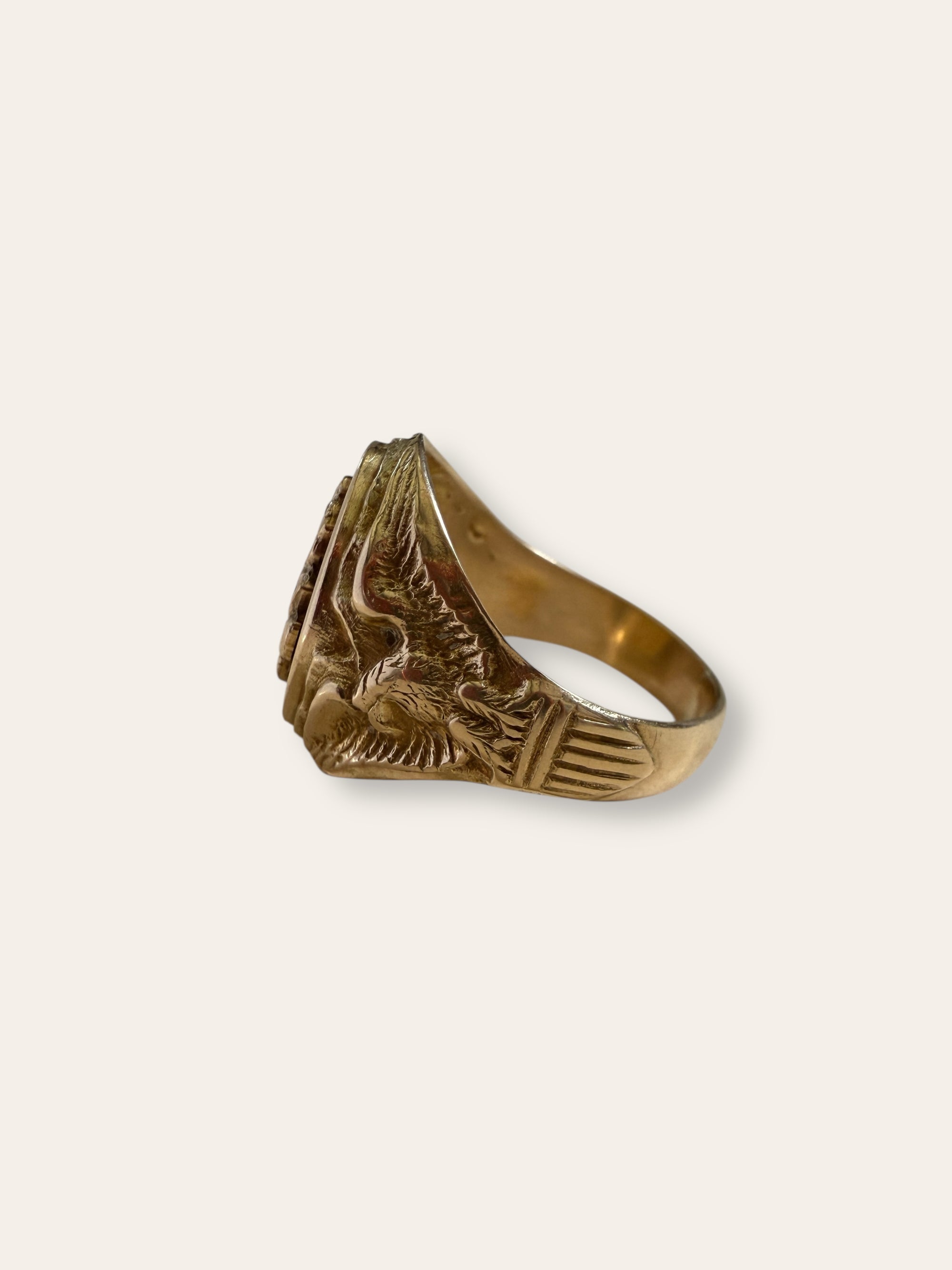 Vintage United Sates Navy 10k Gold Ring Size 9