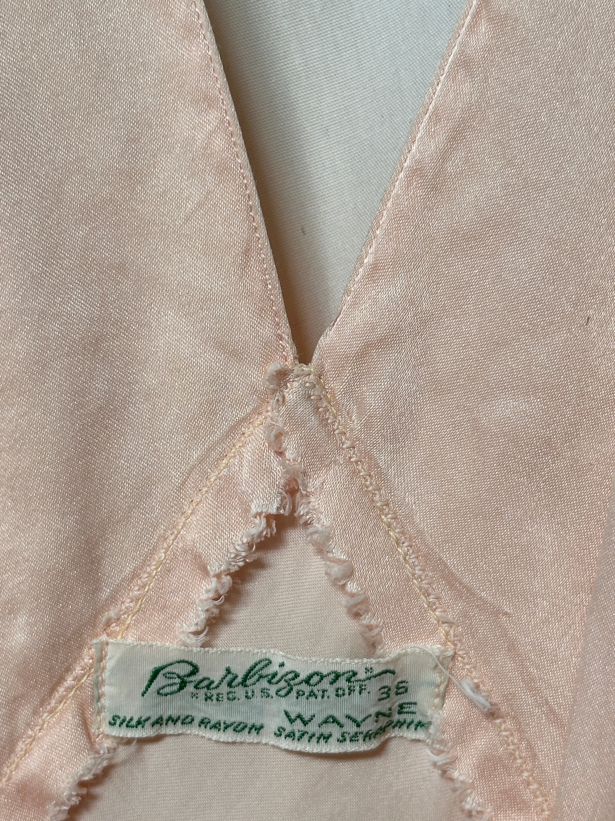 Vintage 1930’s Barbizon Silk Rayon Slip Dress