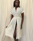 Vintage 1940’s Cotton Eyelet Sun Dress | Open Front  | Romantic Heirloom Cover