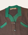 Vintage 1940’s Hilltoppers M.C. Wool Cardigan Sweater