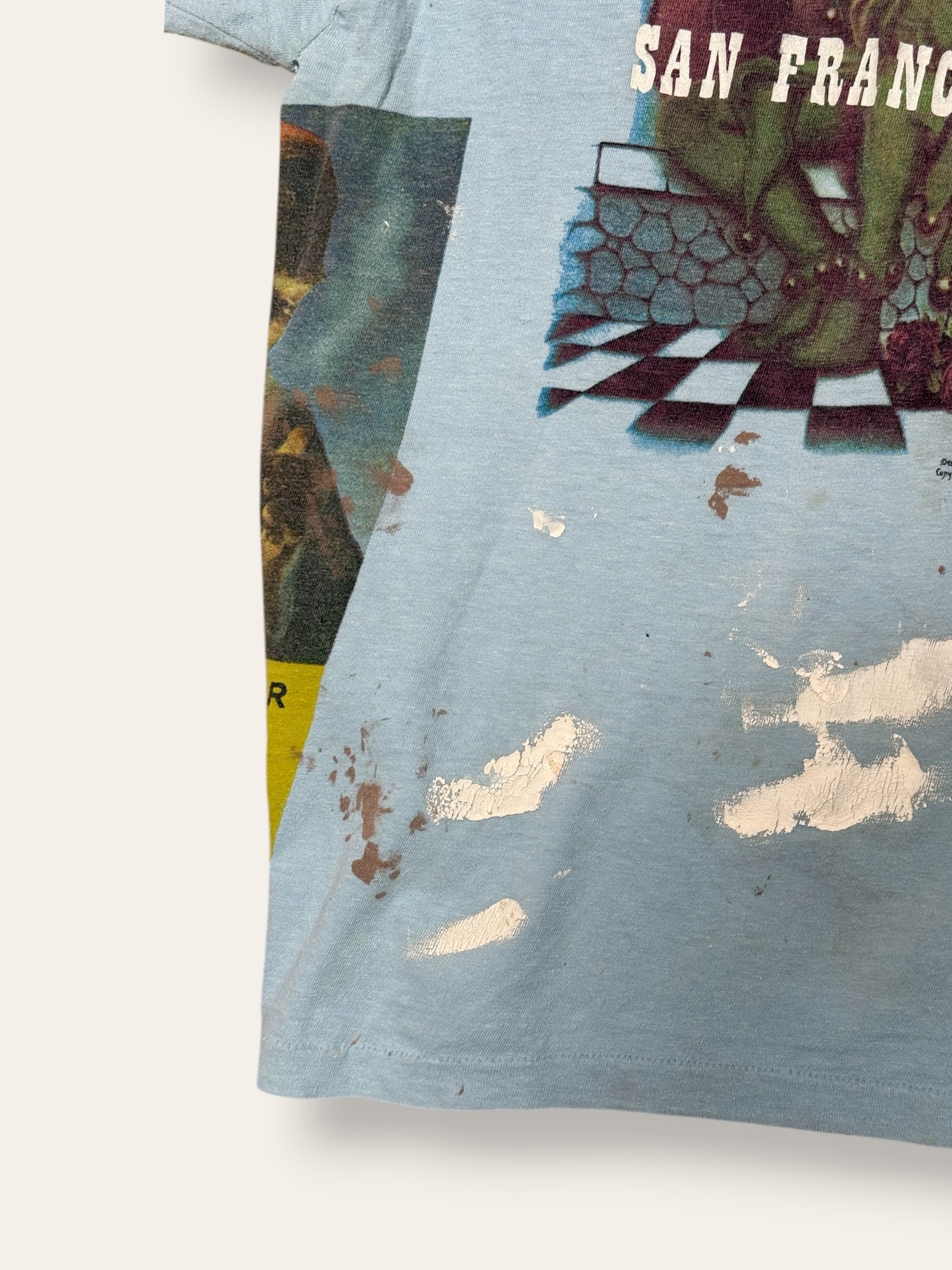 Vintage 1976 Kelley Mouse Studio Test Print T-Shirt | STUD San Francisco Bar | Grateful Dead Graphic Jester and Rose Tee | Rare 1970s Psychedelic Art T-Shirt