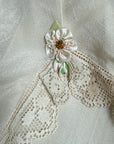 Vintage 1920’s Deadstock Cream Lace & Silk Step In Slip Dress