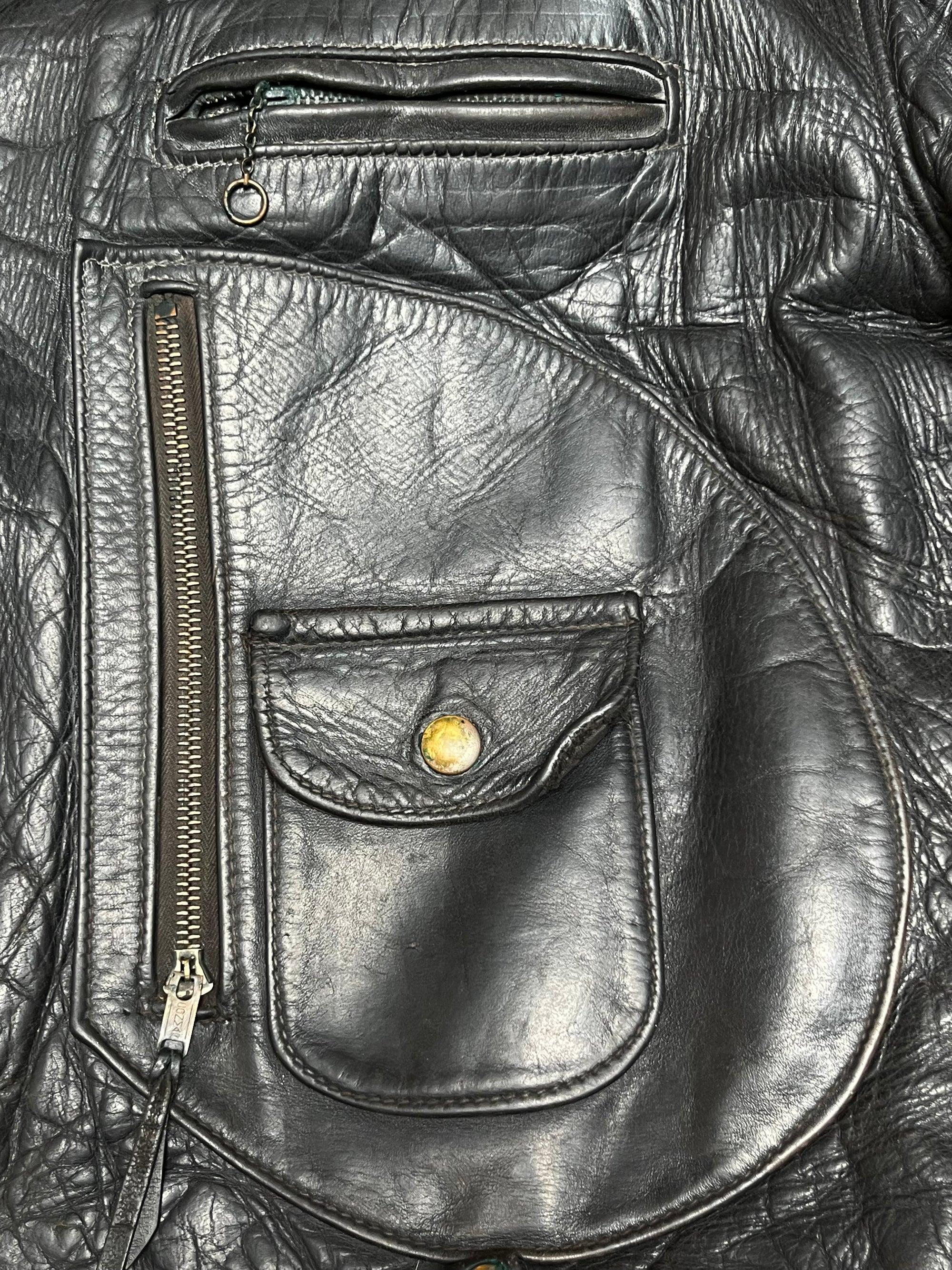 Vintage 1950s Buco J-24 “D Pocket” Horsehide Leather Biker Jacket