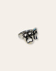 925 Sterling Silver Smile Now Cry Later Statement Ring
