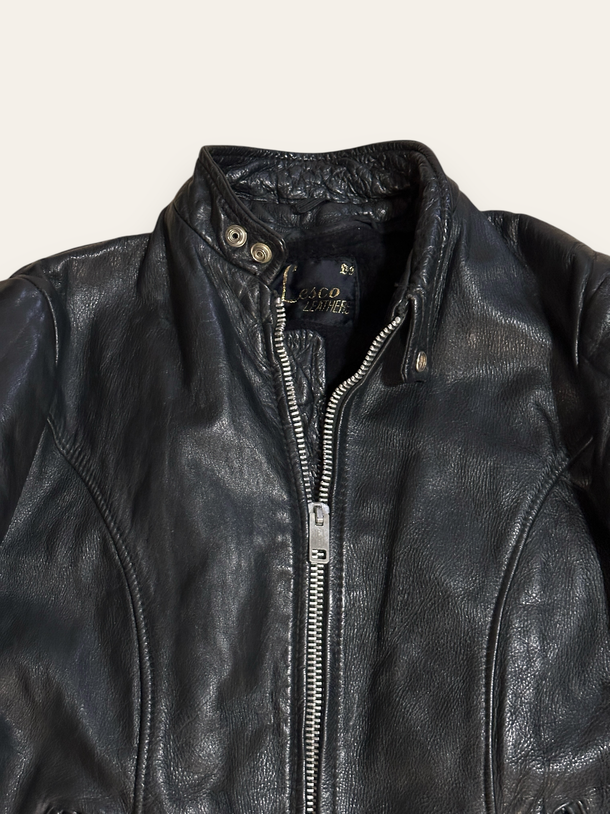 Vintage 1960's Lesco Cafe Racer Leather Jacket – Afterlife Boutique Vintage 1960's Lesco Cafe Racer Leather Jacket – Afterlife Boutique