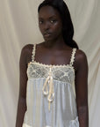 Vintage 1910’s Crochet & Silk Chemise Slip Dress