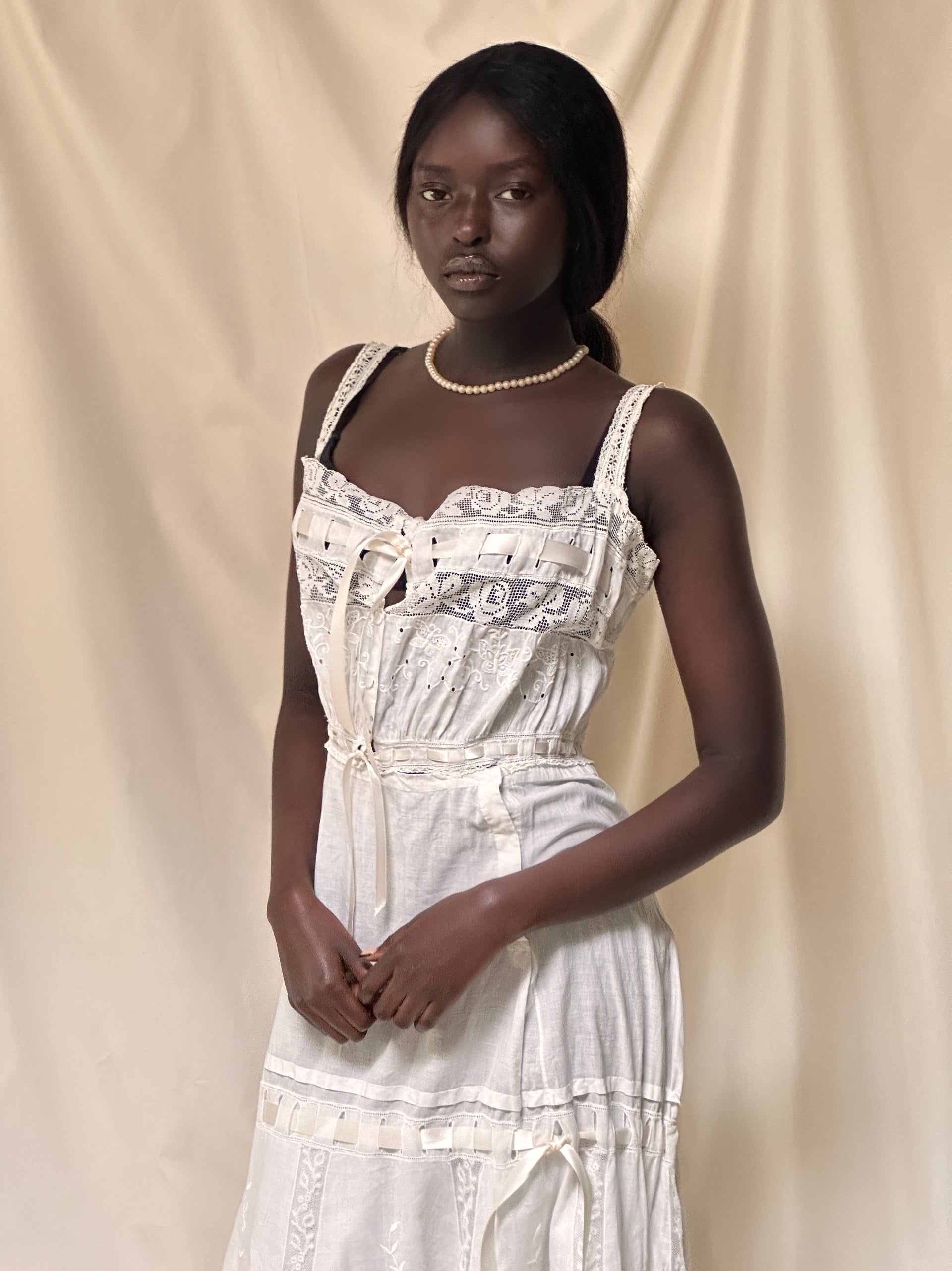 Vintage Edwardian Layered Chemise Slip Dress  Afterlife Boutique