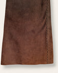 Vintage 1970’s Suede North Beach Leather Lace-Up Pants | Western Flare Trousers W:27