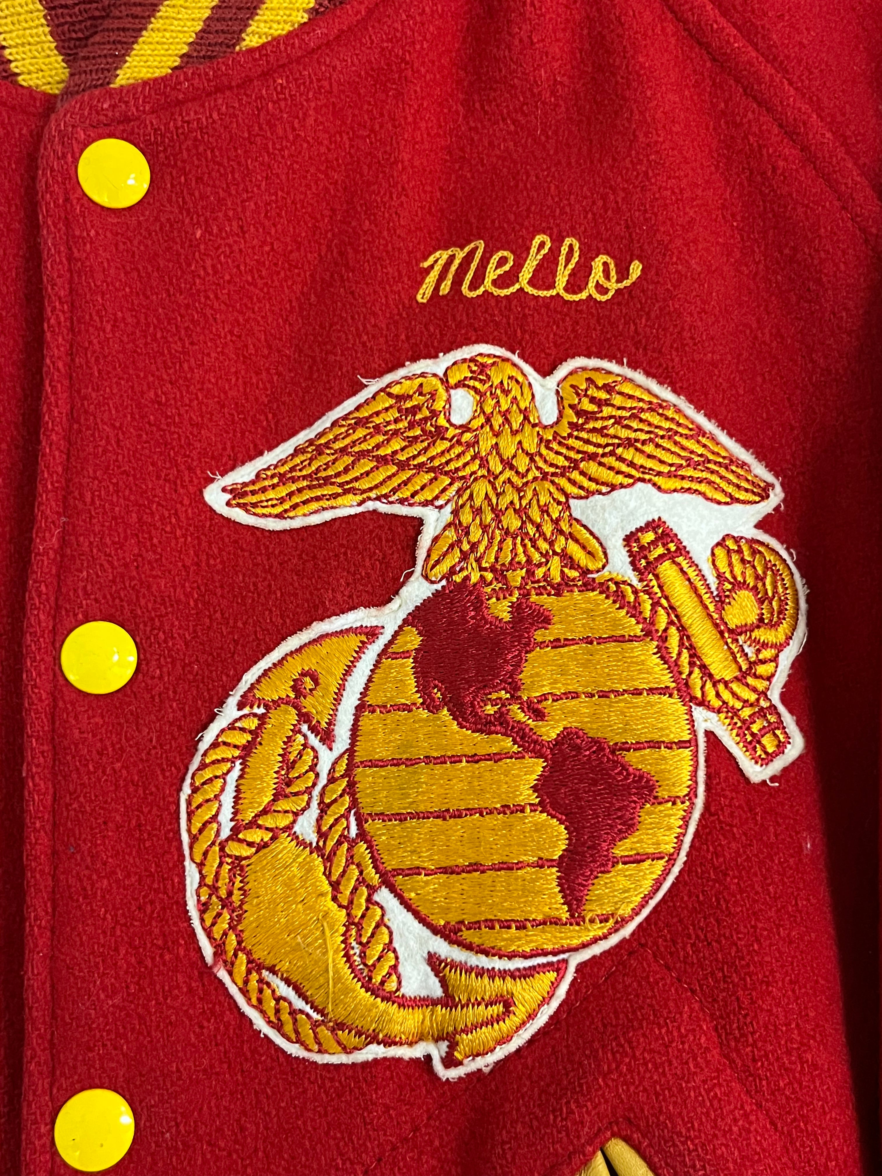 ヴィンテージ　ブランケット　United States Marine Corps Vintage 1960's USMC Baseball Basketball Jacket – Afterlife Boutique