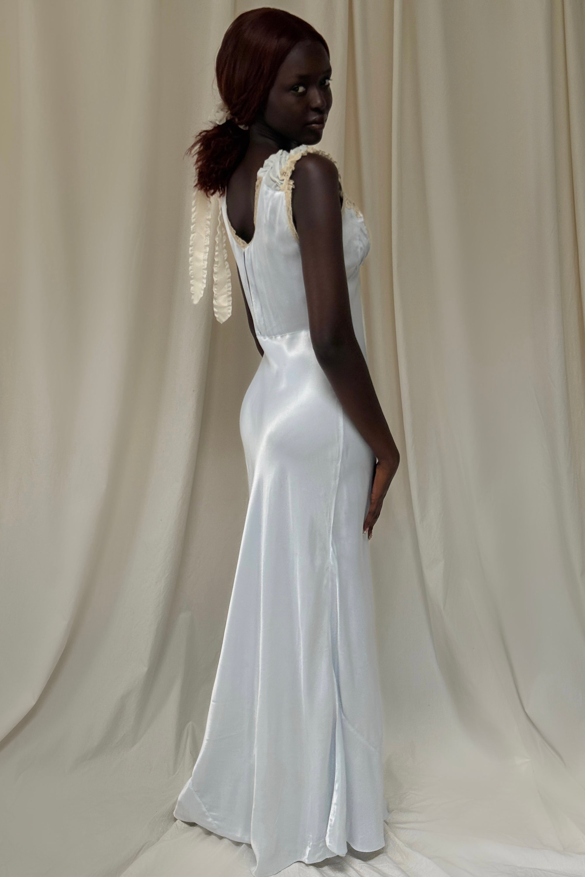 Vintage 1930’s Silk &amp; Lace Slip Dress | Bias Cut Gown