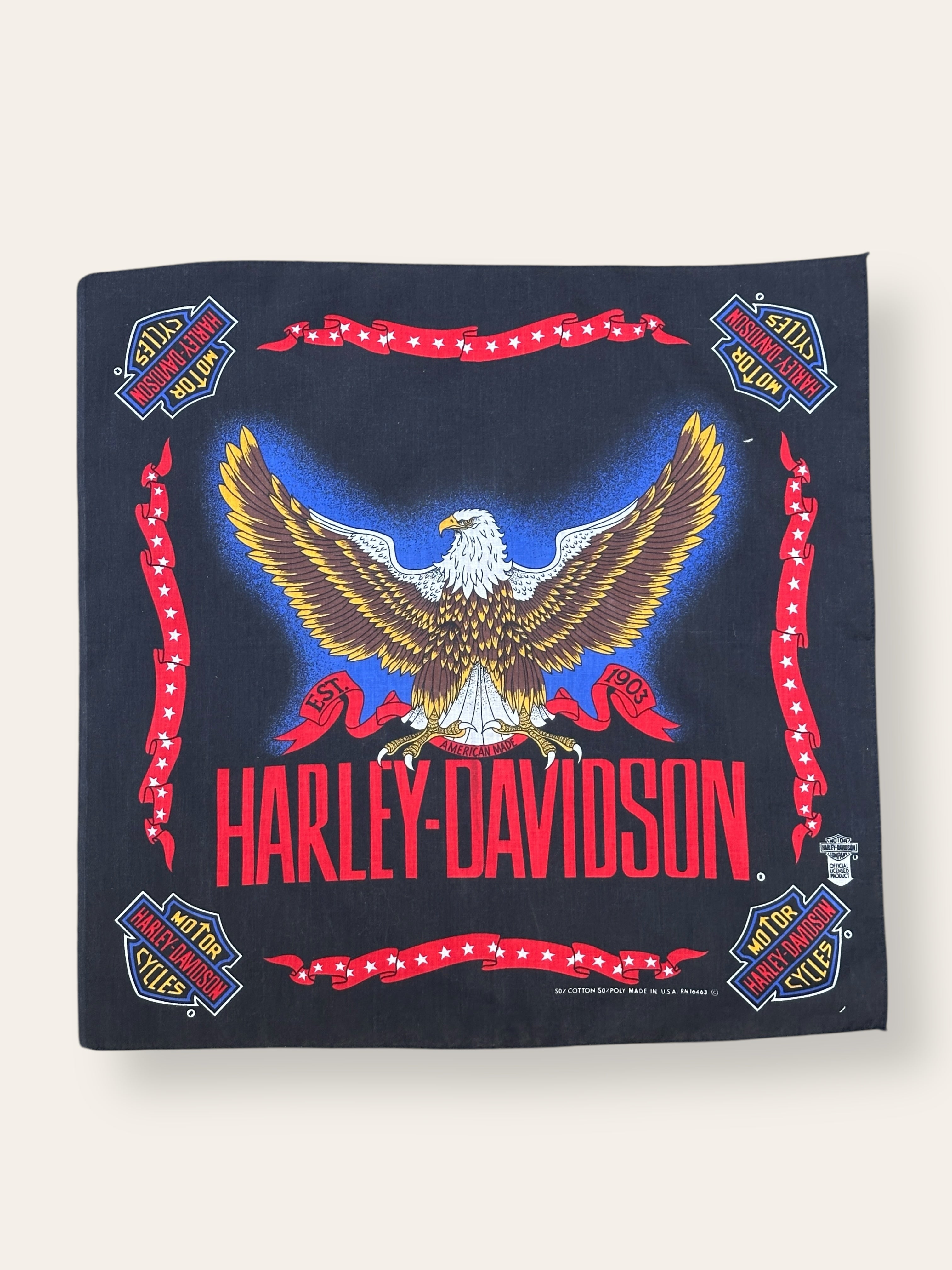 Vintage 1980's- 1990's Harley Davidson Eagle Bandana – Afterlife