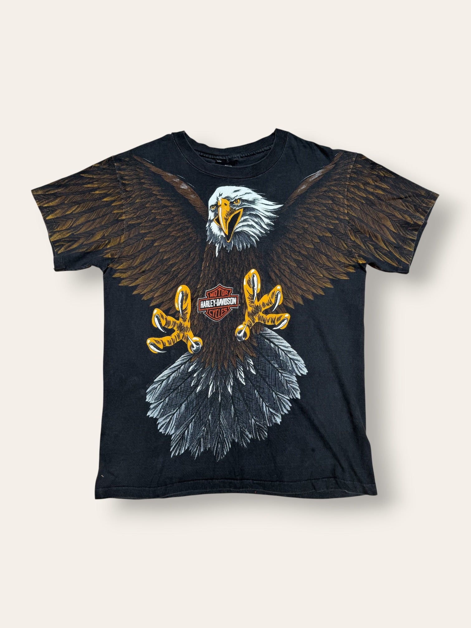 Vintage 1990s Harley Davidson Eagle T-Shirt | Bob Dron Oakland Dealer Tee