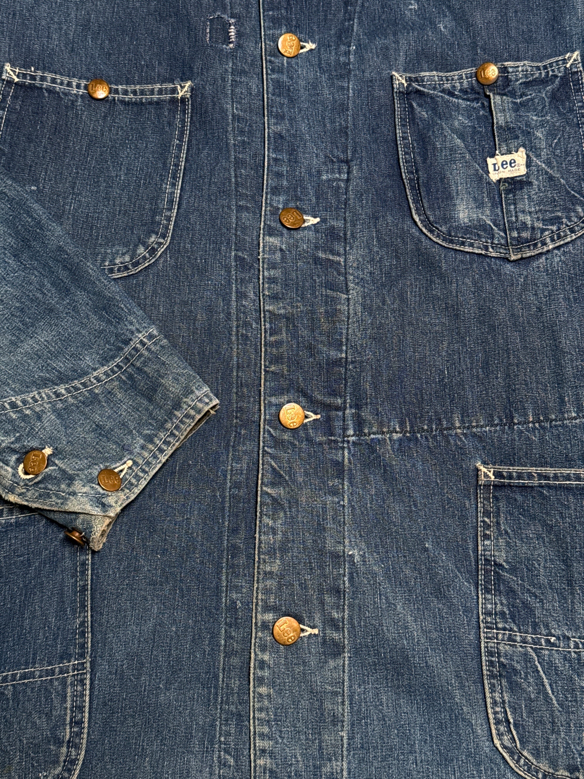 Vintage 1950’s LEE 91-J Denim Chore Jacket Size 44L