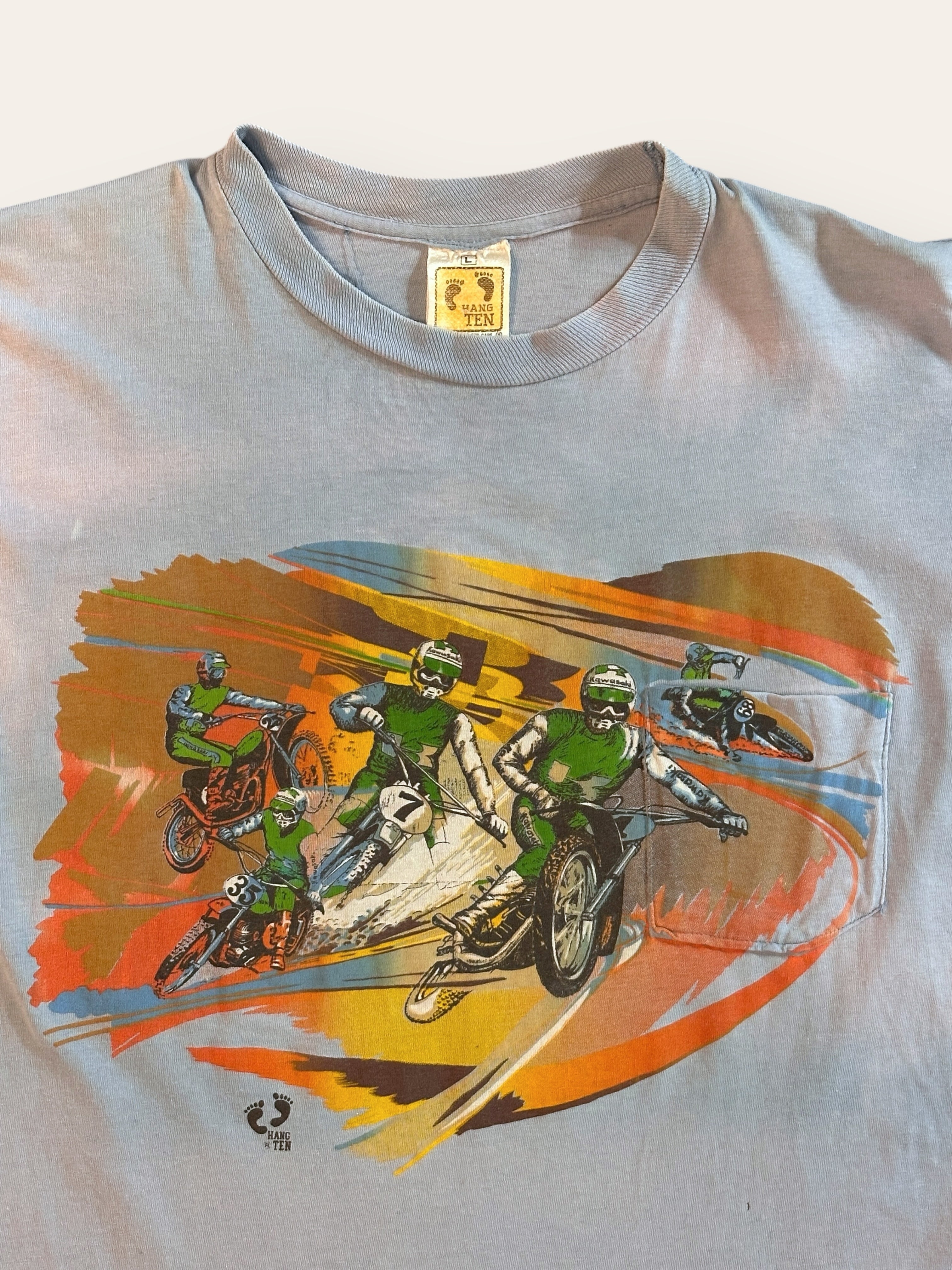 Vintage 1970's Hang Ten Kawasaki Motocross T-Shirt – Afterlife